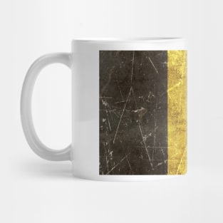 Vintage Aged and Scratched Belgian Flag Mug